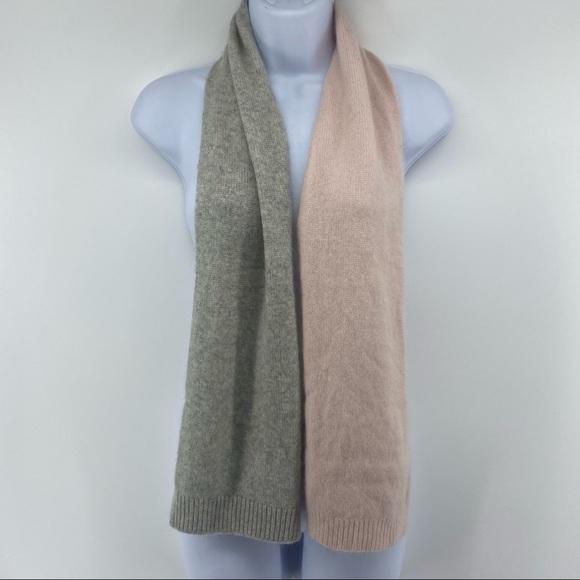 Cashmere Pink Grey Scarf Soft Cozy - Picture 2 of 9